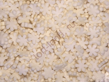 Фигурная посыпка Снежинки белые, 100 гр – «Тортленд»