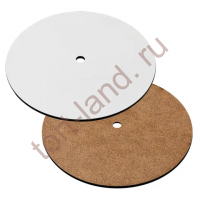 Подложка для торта с отверстием, диаметр 30 см 3 мм ЛХДФ (белая)