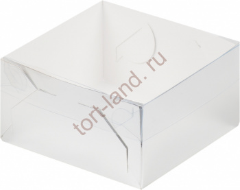 Коробка для зефира 155*155*60 мм Серебро  – «Тортленд»