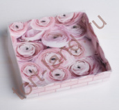 Коробка для кондитерских изделий с PVC-крышкой «My best wishes», 15 × 15 × 3 см