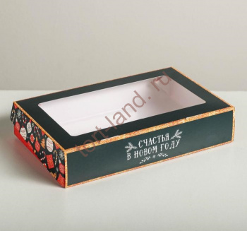 Коробка складная «Счастья!», 20 × 12 × 4 см – «Тортленд»