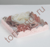 Коробка для кондитерских изделий с PVC-крышкой «My best wishes», 18 × 18 × 3 см