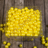 Сахарные шарики Желтые перламутровые 7 мм, 50 гр