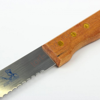 Нож для бисквита 25 см с широкими зубчиками, дер.ручка – «Тортленд»