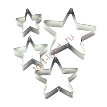 Набор вырубок Звезда (металл, 5 штук) – «Тортленд»
