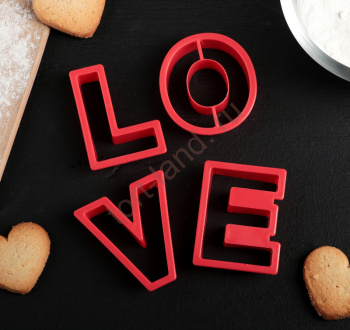 Набор форм для вырезания печенья «Любовь», 4 шт – «Тортленд»