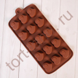 Форма силиконовая для шоколада "Сердцеедка"