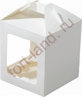 Коробка с ручкой и ложементом Белая 180*180*220, 1 шт