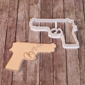 Вырубка для пряника "Пистолет", пластик, 11*7 см – «Тортленд»