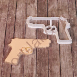Вырубка для пряника "Пистолет", пластик, 11*7 см
