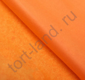 Бумага упаковочная тишью, оранжевый, 50 см х 66 см