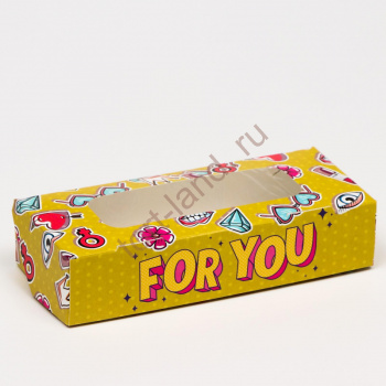 Коробка складная "For You", 17 х 7 х 4 см – «Тортленд»