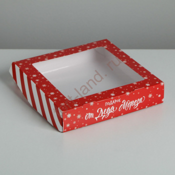 Коробка складная «От Деда Мороза», 20 × 20 × 4 см – «Тортленд»
