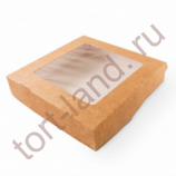 Коробка для печенья и пряников TABOX 1555 PRO 200*200*50 мм КРАФТ
