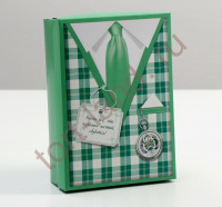 Подарочная коробка "Пусть все, что казалось мечтой, сбудется", зелёная, 21 х 15 х 5,7 см