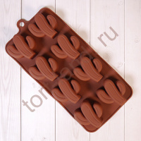 Форма силиконовая для шоколада "Кактусы"