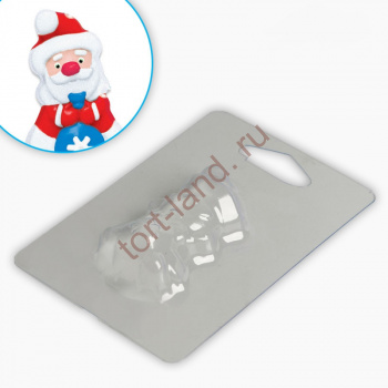 Форма пластиковая «Дед Мороз» 4.5х6.5 см  – «Тортленд»