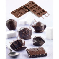 Форма для шоколада силиконовая ИЗИ-ШОК чаепитие