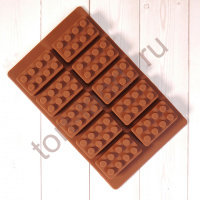 Форма силиконовая для шоколада "Лего №1" (10 шт)