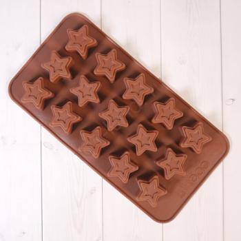 Форма силиконовая для шоколада "Звездное небо" 20*10 см, 15 ячеек – «Тортленд»