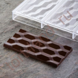 Форма для шоколадных плиток ГЕКСА (3 ячейки)