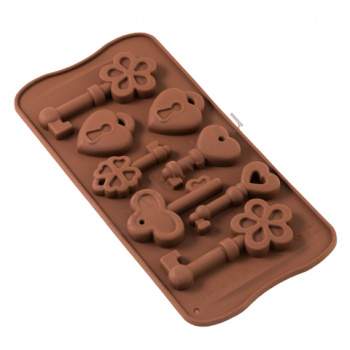 Форма силиконовая для шоколада "Ключики и замочки", 20*10 см – «Тортленд»