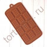Форма силиконовая для шоколада "Шоколадка мини" 20*10 см, 12 ячеек
