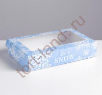Коробка складная «Снежинки», 20 × 12 × 4 см