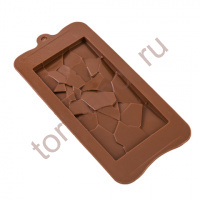 Форма силиконовая для шоколада "Ломаная плитка", 21*11 см