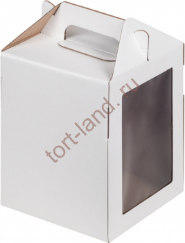 Коробка под пряничный домик и кулич Белая 160х160х200 – «Тортленд»