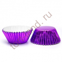 Капсулы бумажные Фиолетовый металлик 50*35 мм (10 шт)