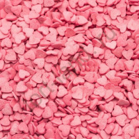 Посыпка кондитерская Сердечки розовые перламутровые (50 гр)