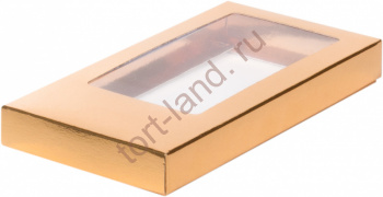 Коробка под шоколадную плитку 160*80*17 мм ЗОЛОТО – «Тортленд»