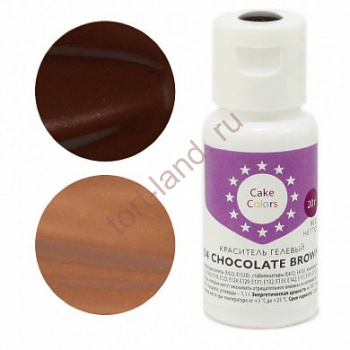 Краситель гелевый CAKE COLORS 104 Chocolate Brown 20 гр – «Тортленд»