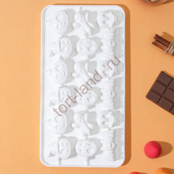 Форма для льда и шоколада «Страшилки», 18 ячеек, 28×14,5×2 см – «Тортленд»