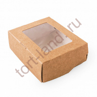 Коробка для печенья и пряников Tbox 300, 100*80*35 мм КРАФТ