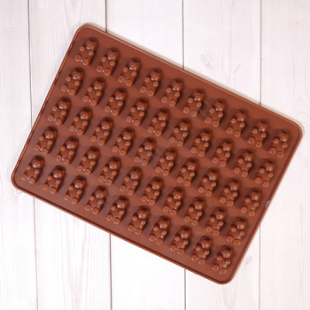 Форма силиконовая для шоколада "Мармеладные мишки" (50 шт) – «Тортленд»