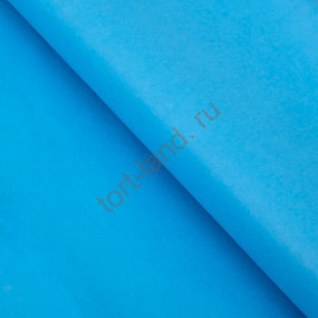 Бумага тишью, голубая, 50 х 66 см – «Тортленд»