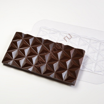 Форма для шоколада "Плитка Пирамидки" – «Тортленд»