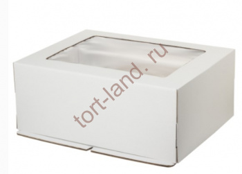 Коробка для торта 300*400*200, с окном – «Тортленд»