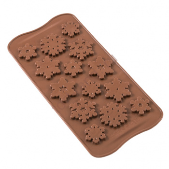 Форма силиконовая для шоколада "Снежинки", 20*10 см – «Тортленд»