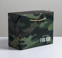 Пакет—коробка For you, 23 × 18 × 11 см