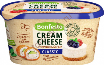 Сыр BONFESTO творожный Кремчиз сливочный 70%, 400 г  – «Тортленд»