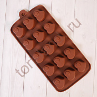 Форма силиконовая для шоколада "Сердцеедка"