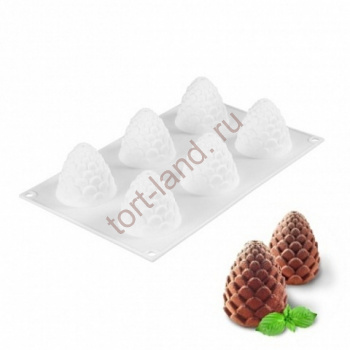Форма для муссовых десертов "Foresta" шишки (6 шт) – «Тортленд»