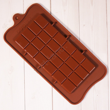 Форма силиконовая для шоколада "Шоколадная плитка" 20*10 см – «Тортленд»