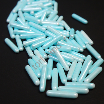 Посыпка MIXIE 3D ПАЛОЧКИ голубые перламутровые, 50 гр – «Тортленд»