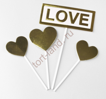 Топпер «Любовь», набор 4 шт – «Тортленд»