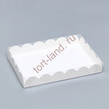 Коробочка для печенья, белая, 22 х 15 х 3 см – «Тортленд»