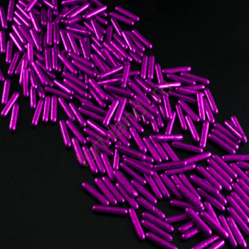 Посыпка кондитерская 3D "Палочки фиолетовые металлик" – «Тортленд»